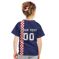 Custom Croatia Volleyball Kid T Shirt Go Champions Sahovnica