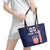 Custom Croatia Volleyball Leather Tote Bag Go Champions Sahovnica