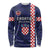 Custom Croatia Volleyball Long Sleeve Shirt Go Champions Sahovnica