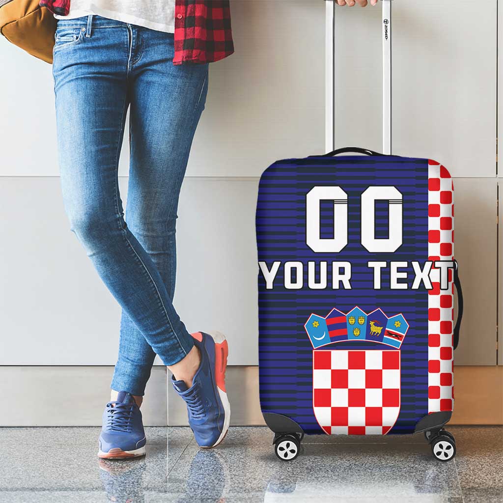 Custom Croatia Volleyball Luggage Cover Go Champions Sahovnica