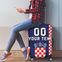 Custom Croatia Volleyball Luggage Cover Go Champions Sahovnica