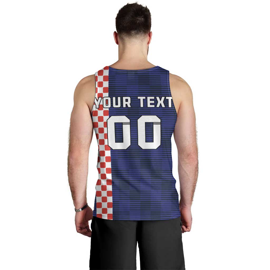 Custom Croatia Volleyball Men Tank Top Go Champions Sahovnica