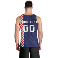 Custom Croatia Volleyball Men Tank Top Go Champions Sahovnica