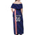 Custom Croatia Volleyball Off Shoulder Maxi Dress Go Champions Sahovnica