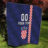 Custom Croatia Volleyball Quilt Go Champions Sahovnica