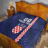 Custom Croatia Volleyball Quilt Go Champions Sahovnica