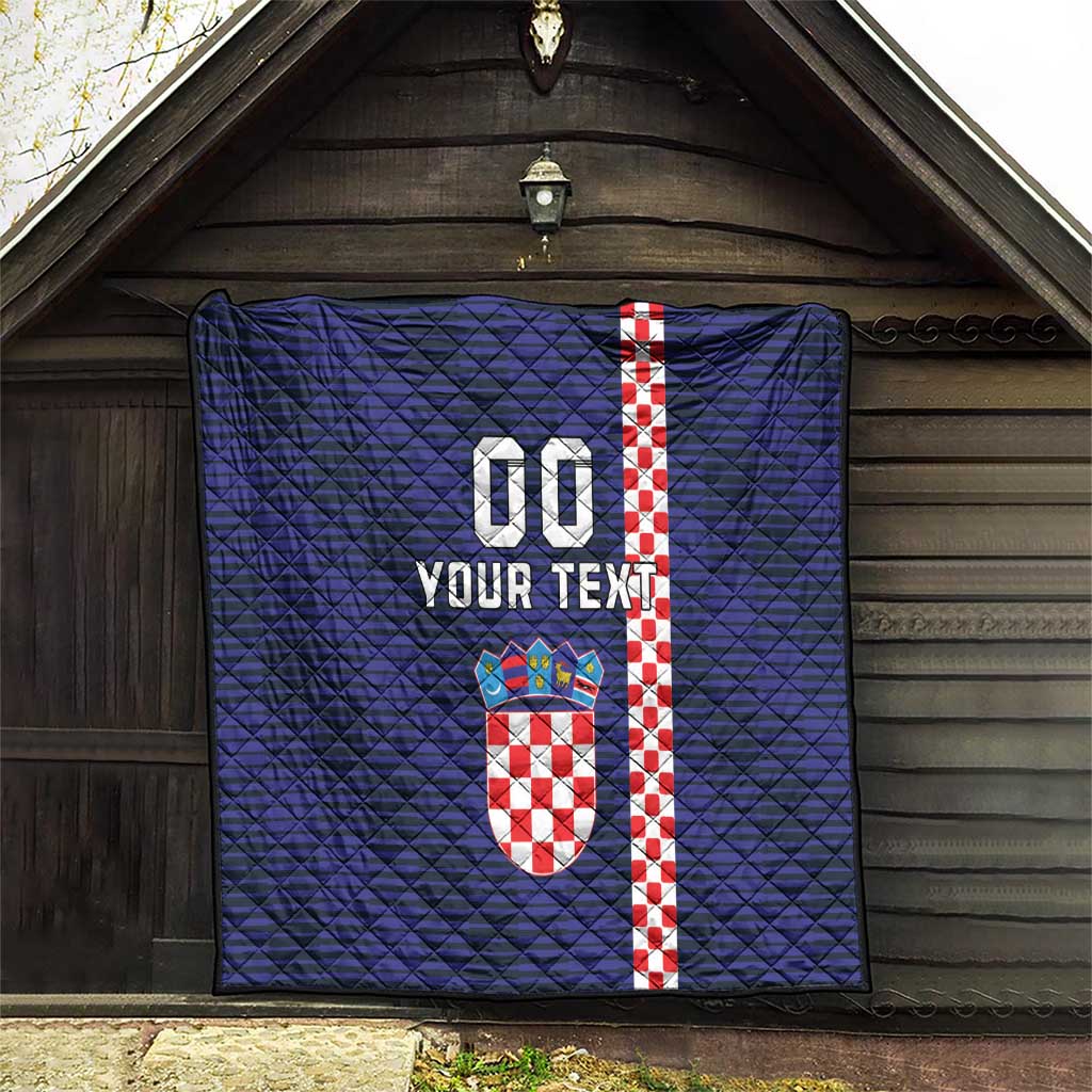 Custom Croatia Volleyball Quilt Go Champions Sahovnica