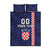 Custom Croatia Volleyball Quilt Bed Set Go Champions Sahovnica