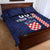 Custom Croatia Volleyball Quilt Bed Set Go Champions Sahovnica