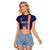 Custom Croatia Volleyball Raglan Cropped T Shirt Go Champions Sahovnica