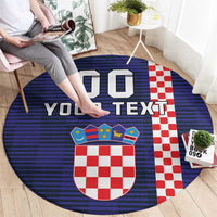 Custom Croatia Volleyball Round Carpet Go Champions Sahovnica