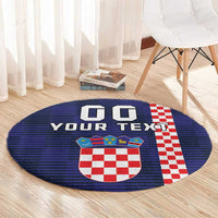 Custom Croatia Volleyball Round Carpet Go Champions Sahovnica