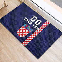 Custom Croatia Volleyball Rubber Doormat Go Champions Sahovnica