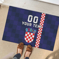 Custom Croatia Volleyball Rubber Doormat Go Champions Sahovnica