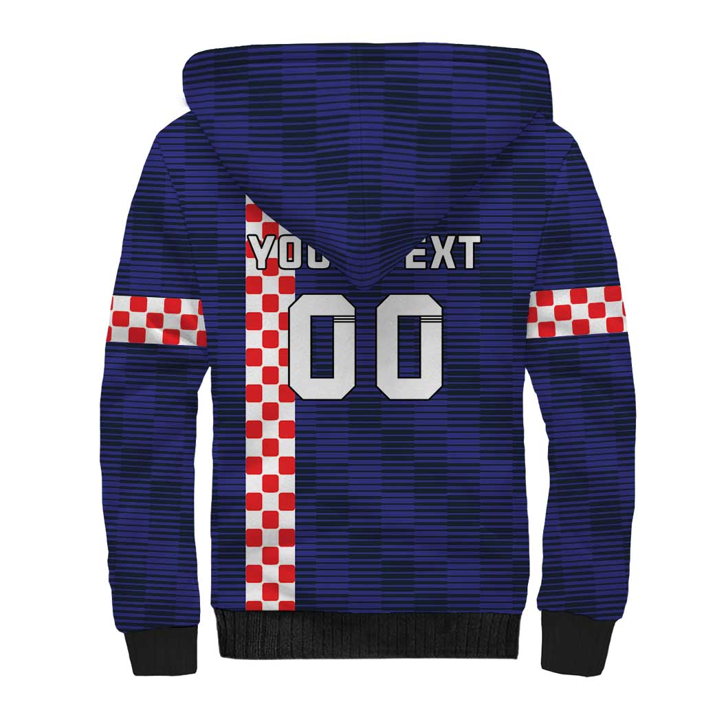 Custom Croatia Volleyball Sherpa Hoodie Go Champions Sahovnica