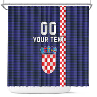 Custom Croatia Volleyball Shower Curtain Go Champions Sahovnica