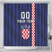 Custom Croatia Volleyball Shower Curtain Go Champions Sahovnica