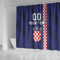 Custom Croatia Volleyball Shower Curtain Go Champions Sahovnica