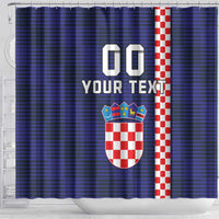 Custom Croatia Volleyball Shower Curtain Go Champions Sahovnica