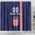 Custom Croatia Volleyball Shower Curtain Go Champions Sahovnica