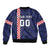 Custom Croatia Volleyball Sleeve Zip Bomber Jacket Go Champions Sahovnica