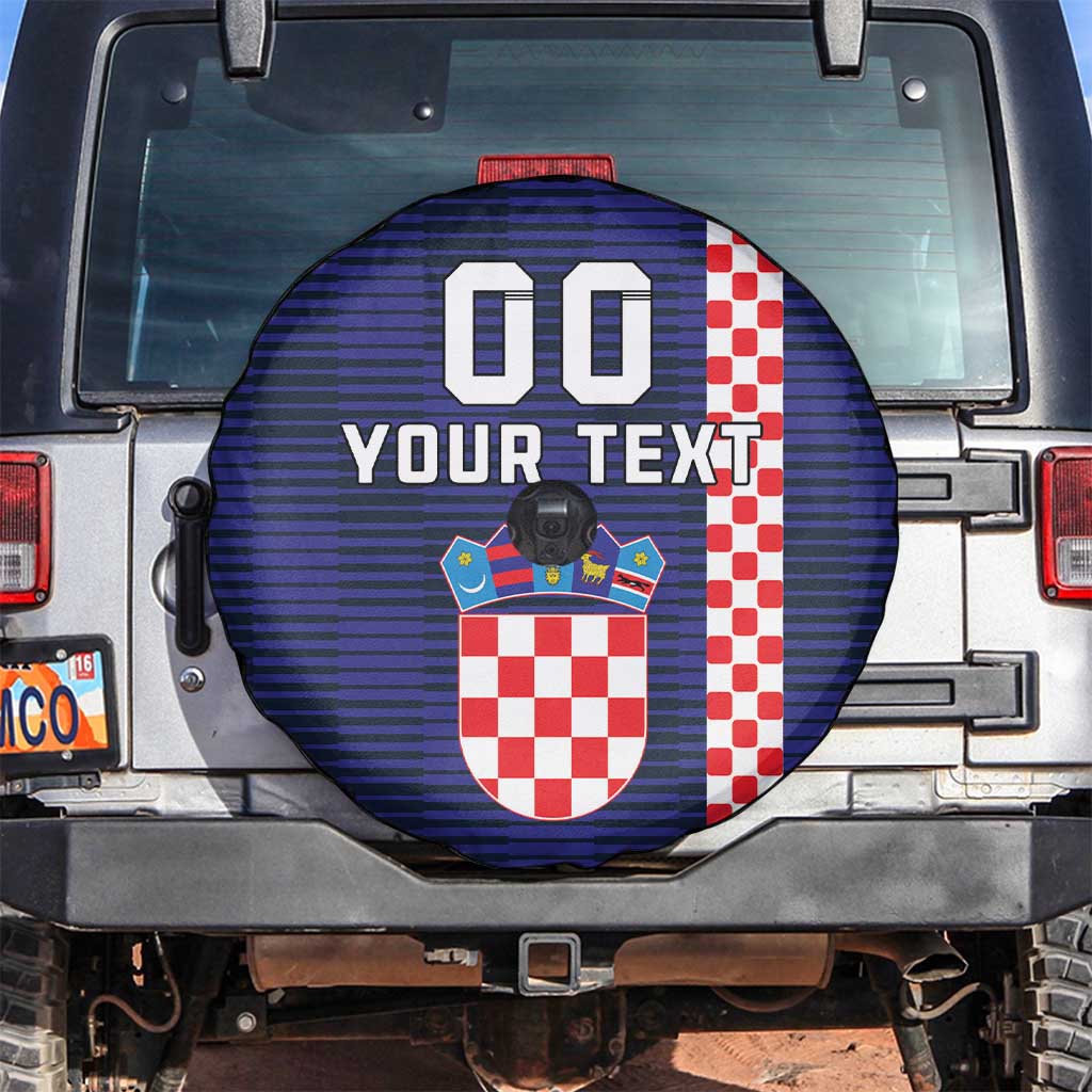 Custom Croatia Volleyball Spare Tire Cover Go Champions Sahovnica