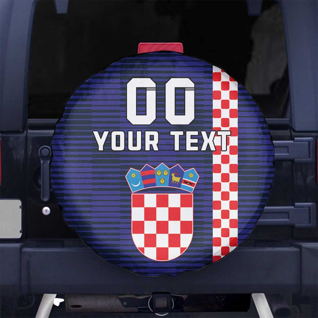 Custom Croatia Volleyball Spare Tire Cover Go Champions Sahovnica