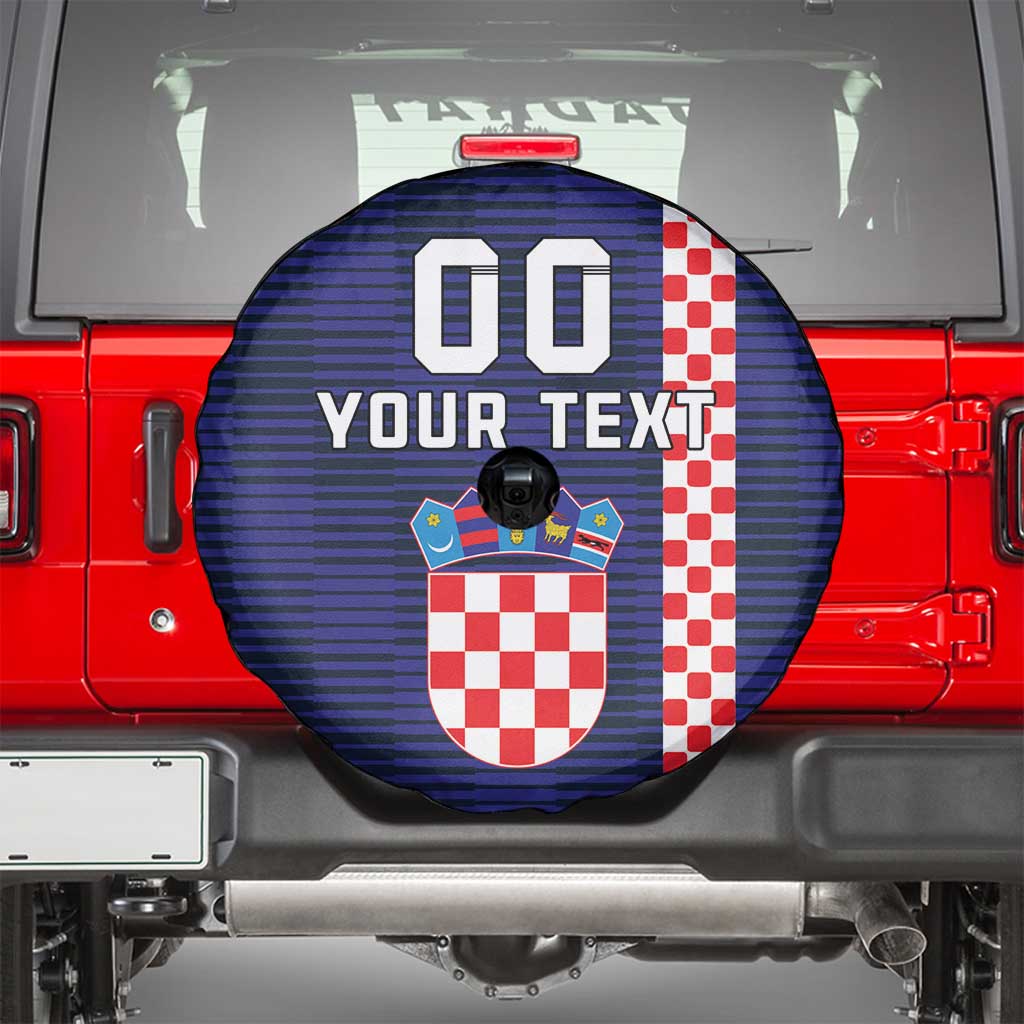 Custom Croatia Volleyball Spare Tire Cover Go Champions Sahovnica