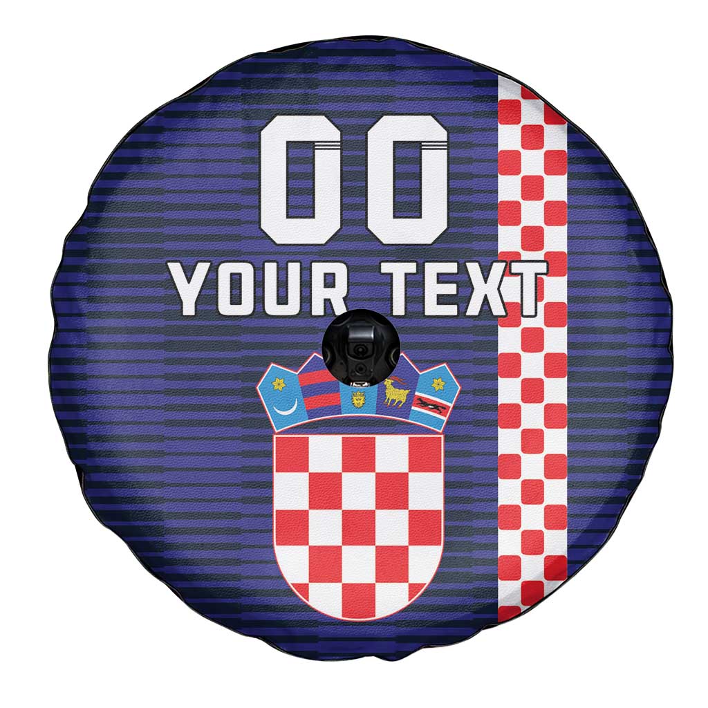 Custom Croatia Volleyball Spare Tire Cover Go Champions Sahovnica