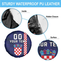 Custom Croatia Volleyball Spare Tire Cover Go Champions Sahovnica