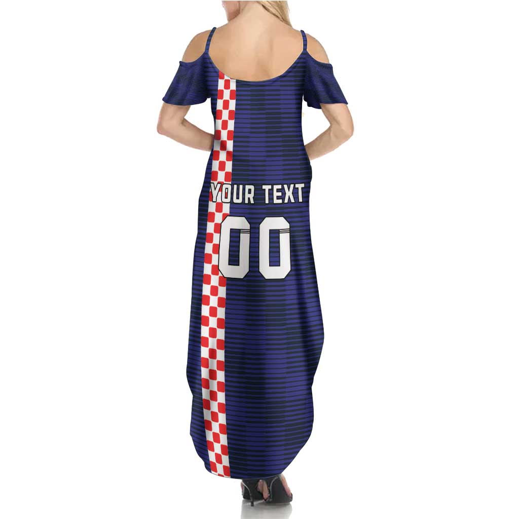 Custom Croatia Volleyball Summer Maxi Dress Go Champions Sahovnica