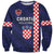 Custom Croatia Volleyball Sweatshirt Go Champions Sahovnica