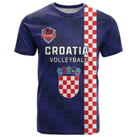 Custom Croatia Volleyball T Shirt Go Champions Sahovnica