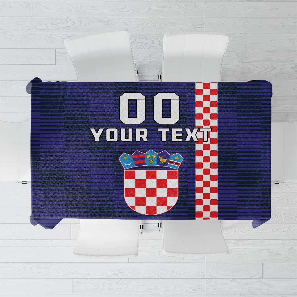 Custom Croatia Volleyball Tablecloth Go Champions Sahovnica