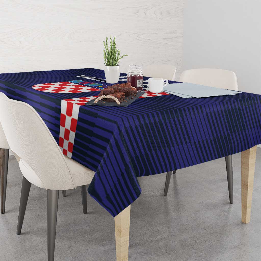 Custom Croatia Volleyball Tablecloth Go Champions Sahovnica