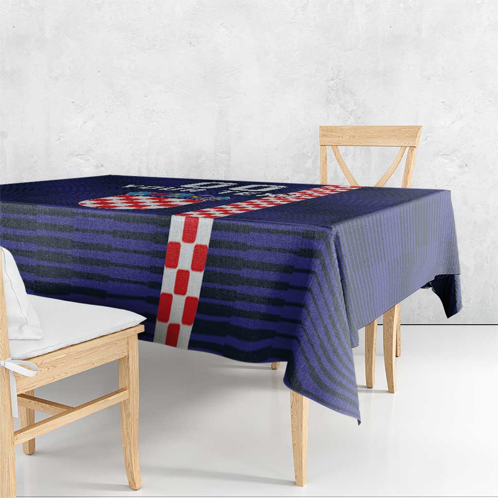 Custom Croatia Volleyball Tablecloth Go Champions Sahovnica