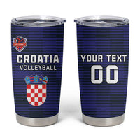 Custom Croatia Volleyball Tumbler Cup Go Champions Sahovnica