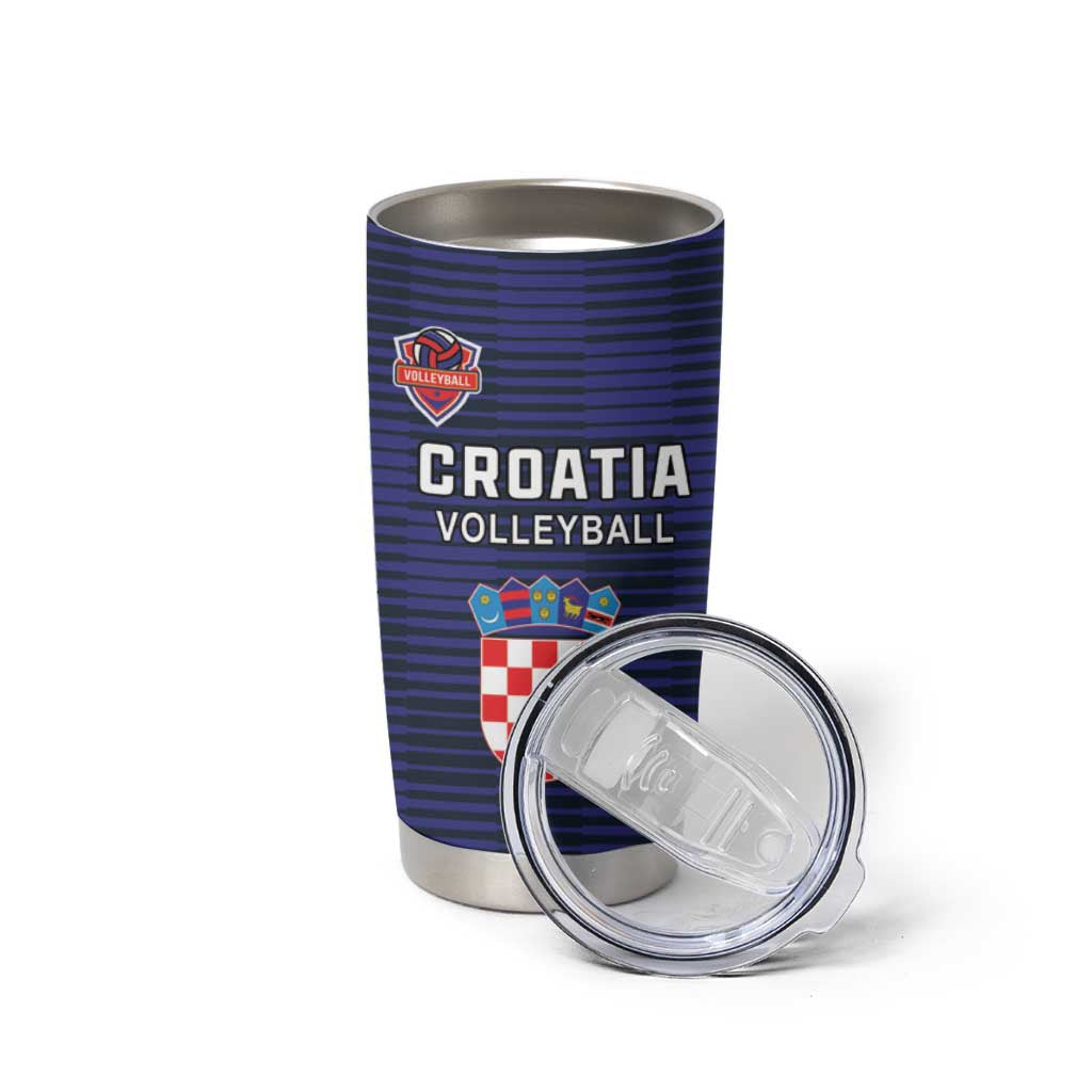 Custom Croatia Volleyball Tumbler Cup Go Champions Sahovnica
