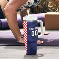 Custom Croatia Volleyball Tumbler With Handle Go Champions Sahovnica