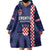Custom Croatia Volleyball Wearable Blanket Hoodie Go Champions Sahovnica