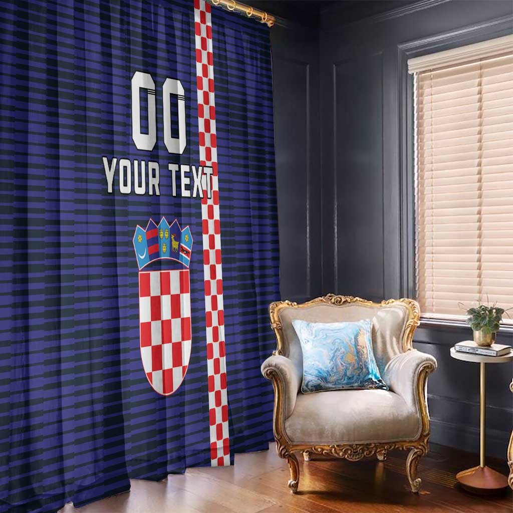 Custom Croatia Volleyball Window Curtain Go Champions Sahovnica