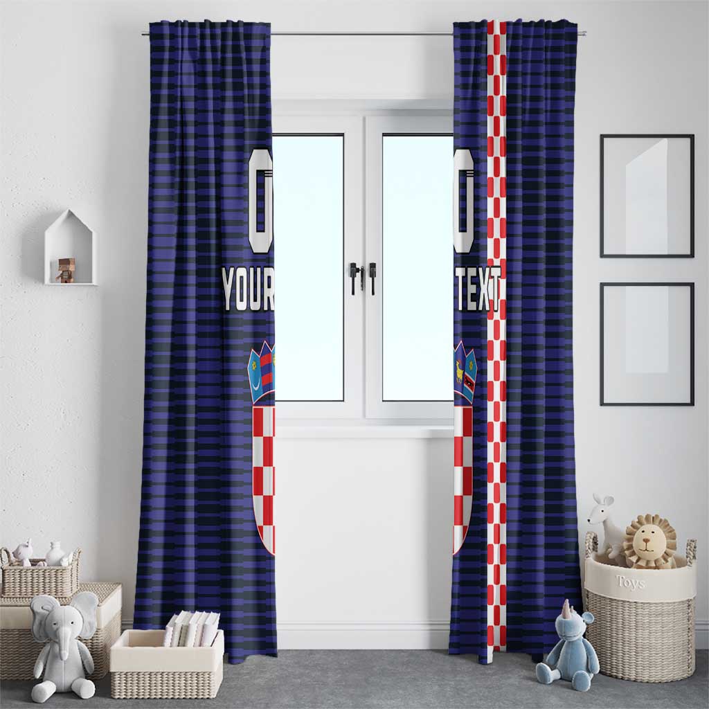 Custom Croatia Volleyball Window Curtain Go Champions Sahovnica