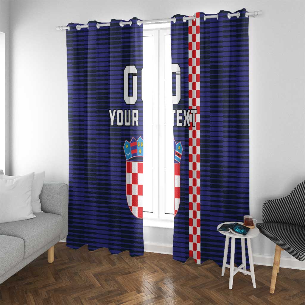 Custom Croatia Volleyball Window Curtain Go Champions Sahovnica