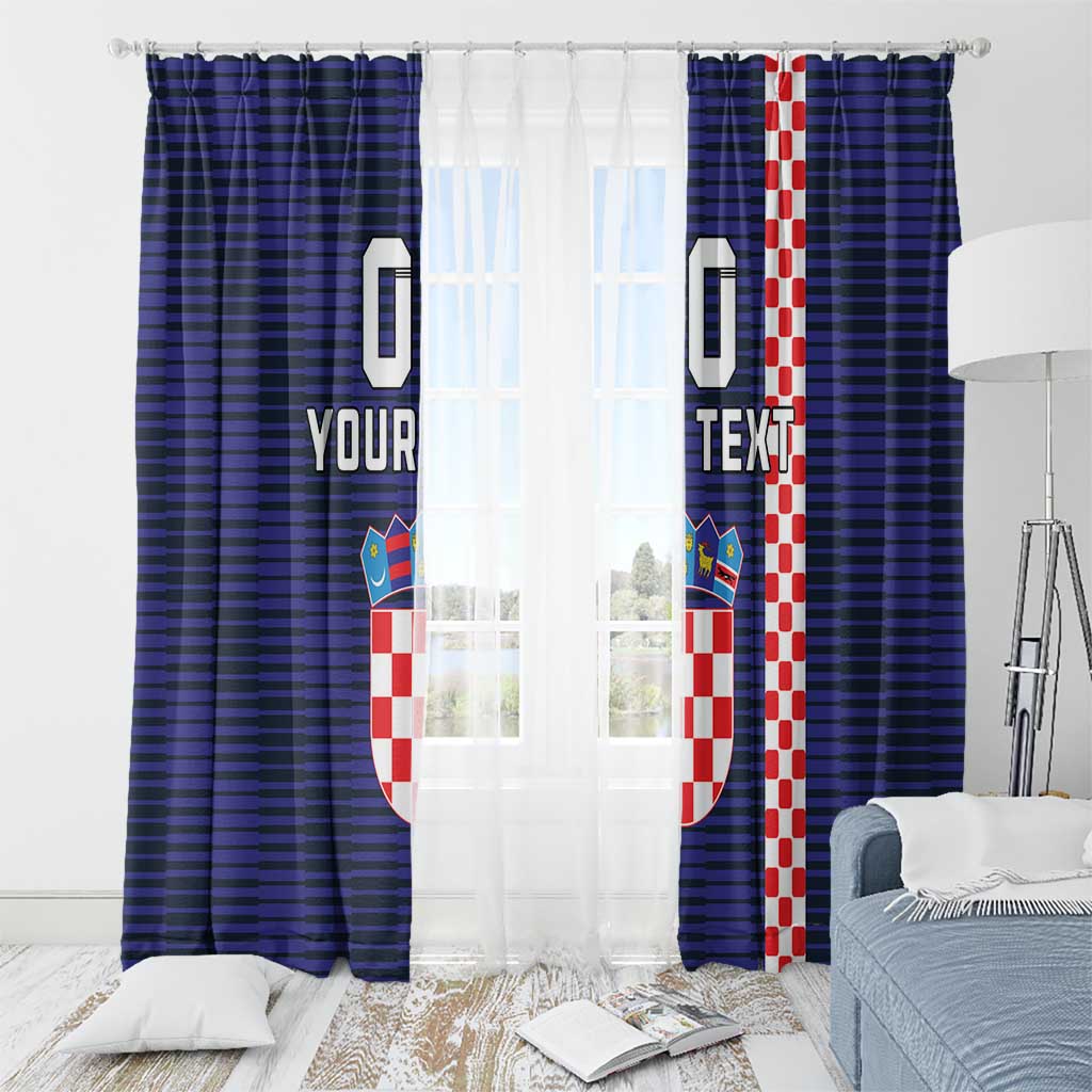 Custom Croatia Volleyball Window Curtain Go Champions Sahovnica