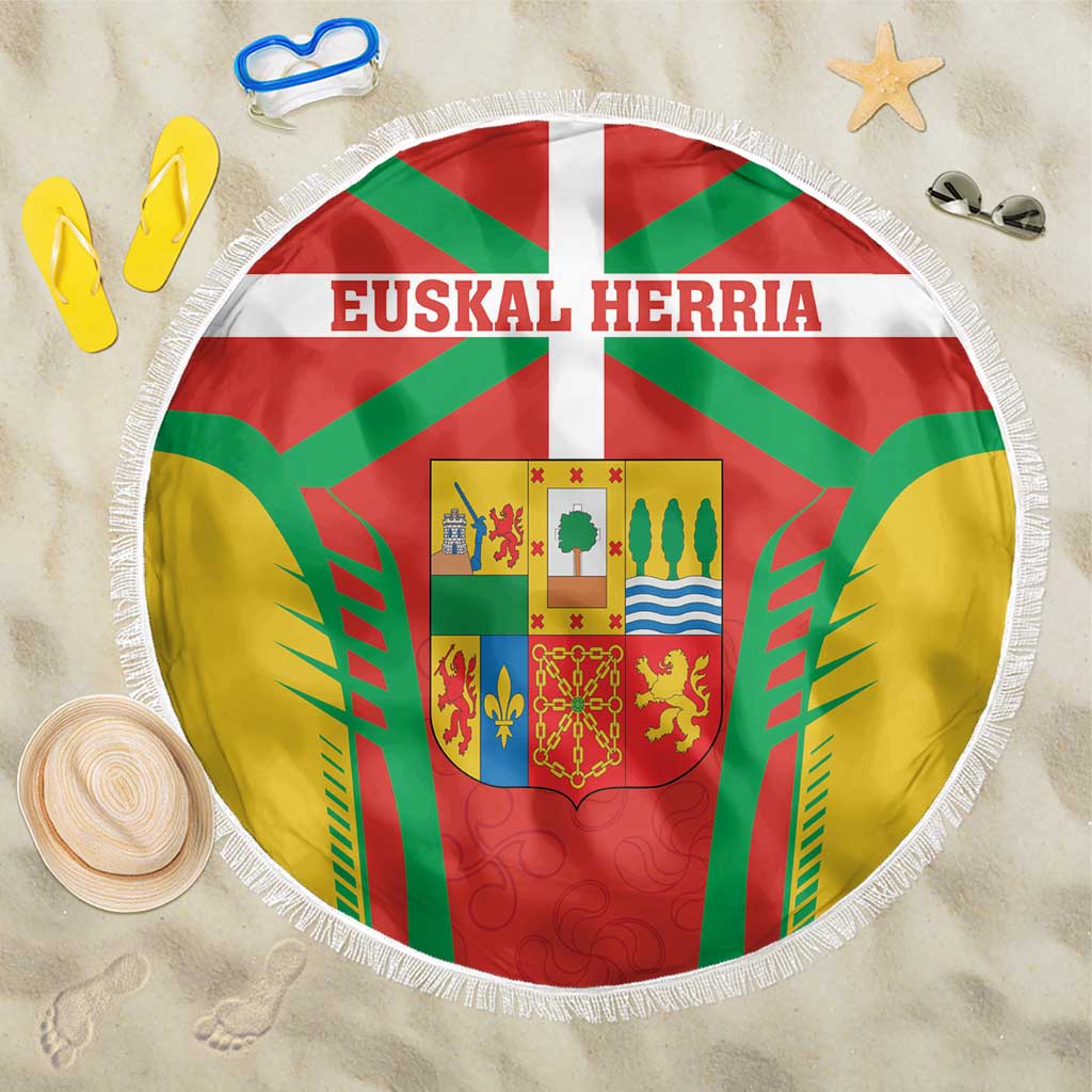 Basque Country Beach Blanket Zazpiak Bat Flag Style