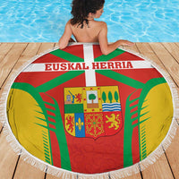 Basque Country Beach Blanket Zazpiak Bat Flag Style