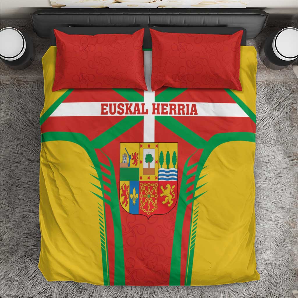Basque Country Bedding Set Zazpiak Bat Flag Style