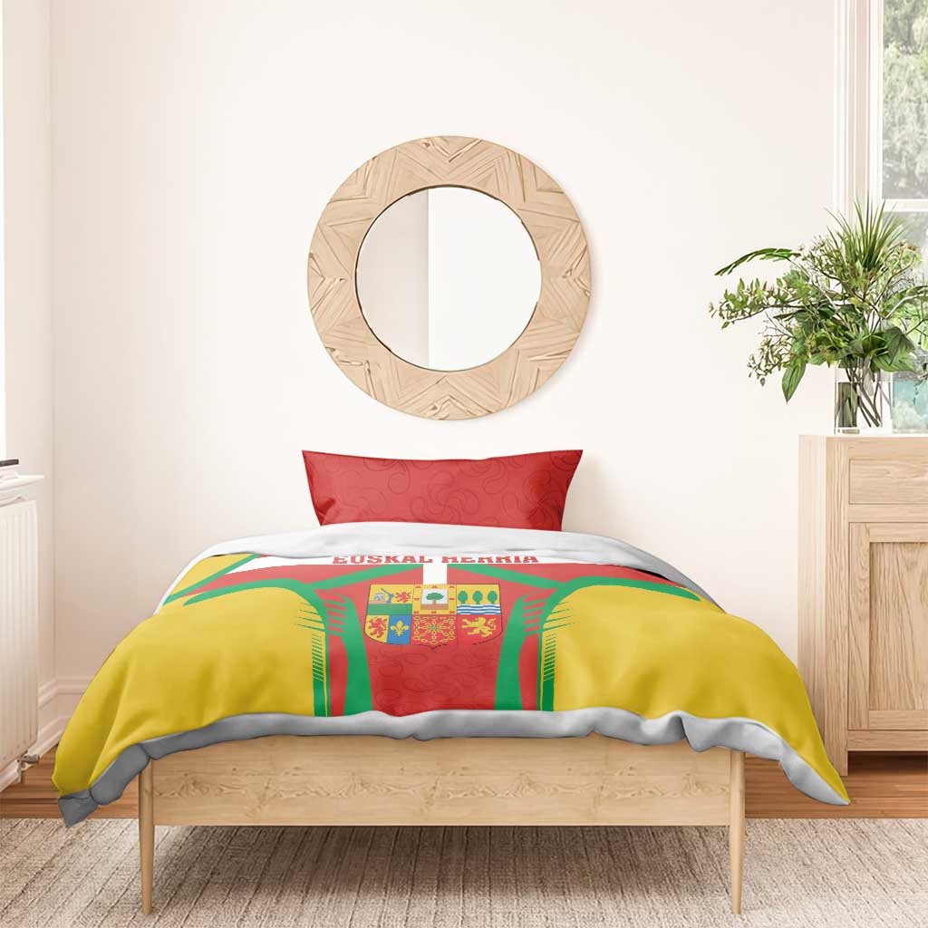 Basque Country Bedding Set Zazpiak Bat Flag Style