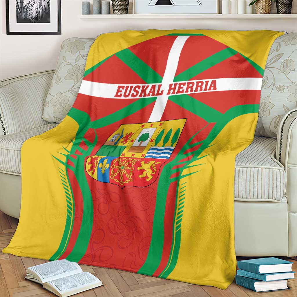 Basque Country Blanket Zazpiak Bat Flag Style