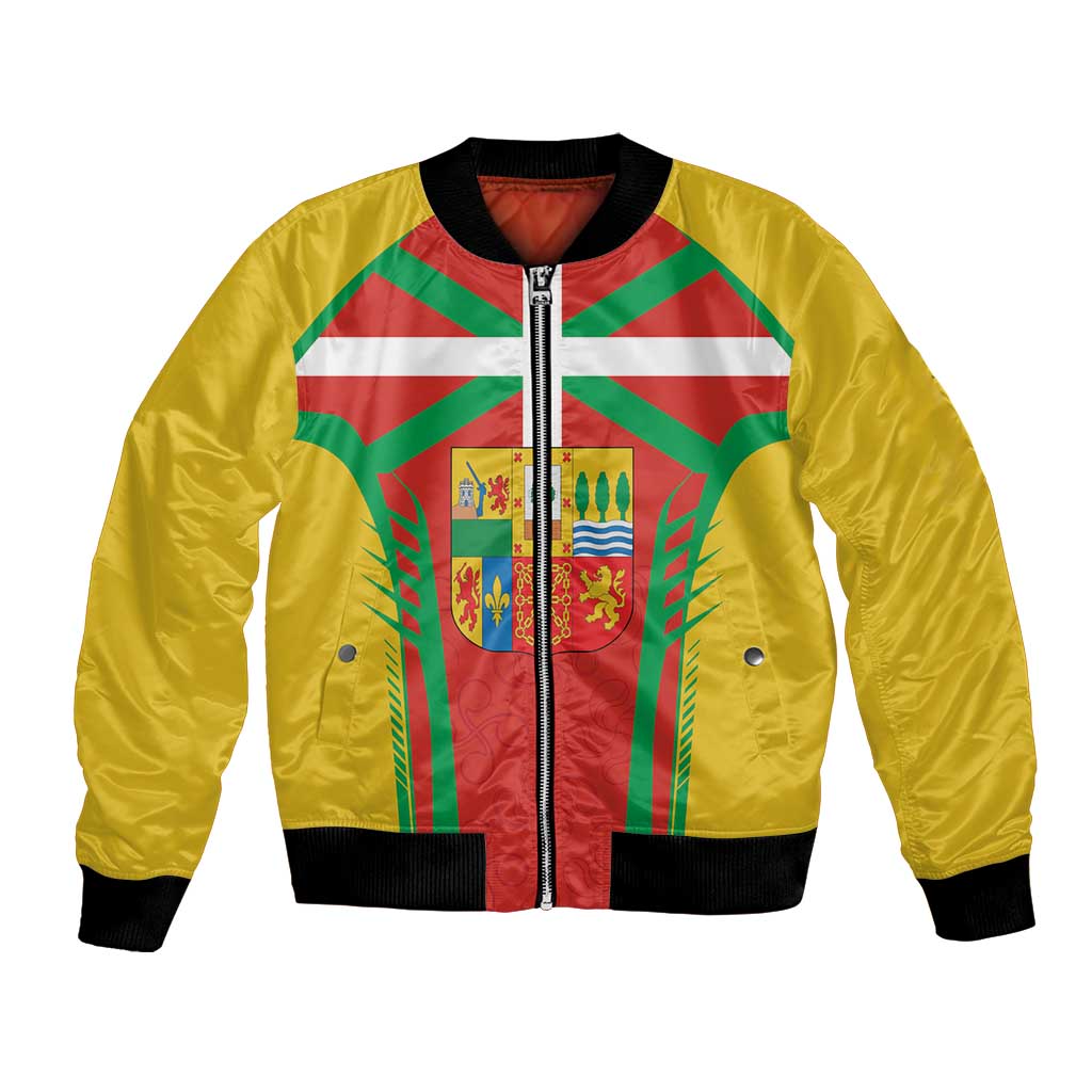 Basque Country Bomber Jacket Zazpiak Bat Flag Style